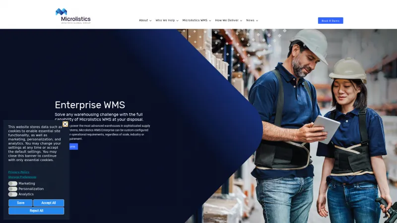 Homepage of Microlistics WMS