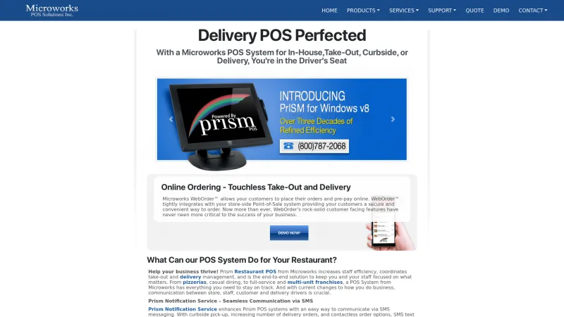 Homepage of PrISM POS