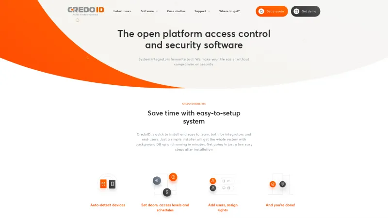 Homepage of CredoID