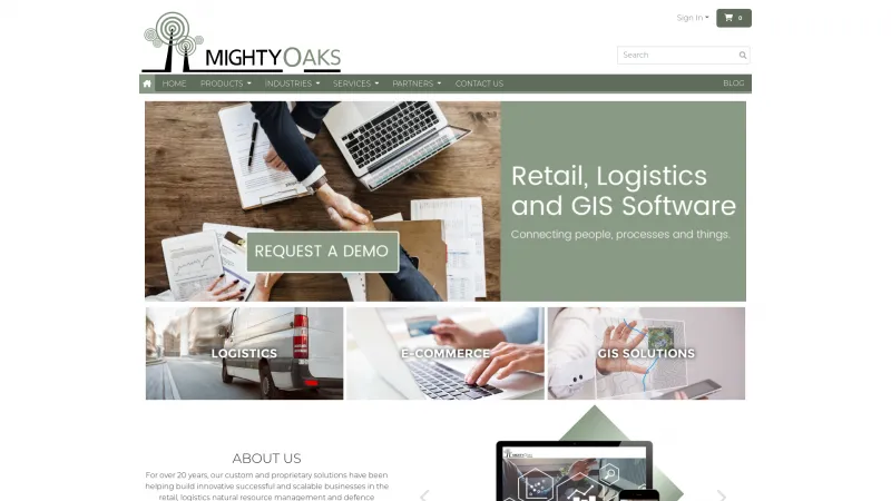 Homepage of Mighty Oaks