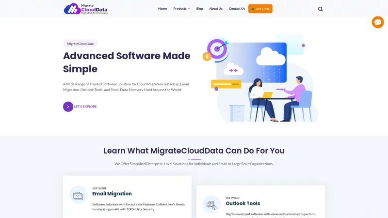 Homepage of MigrateCloudData