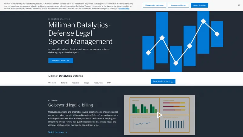 Homepage of Milliman Datalytics-Defense