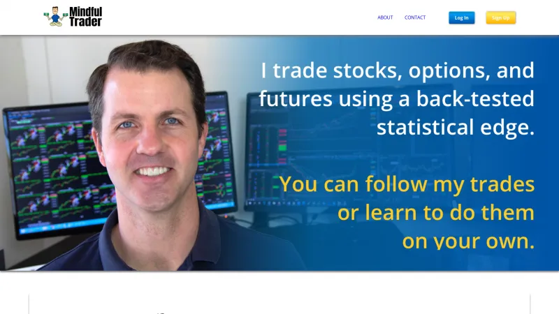 Homepage of Mindful Trader