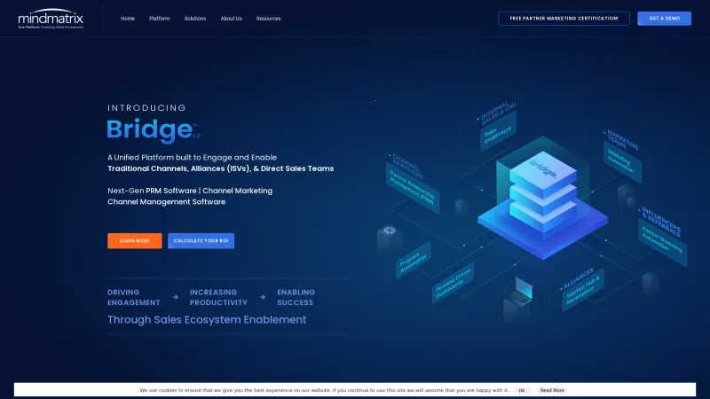 Homepage of Mindmatrix