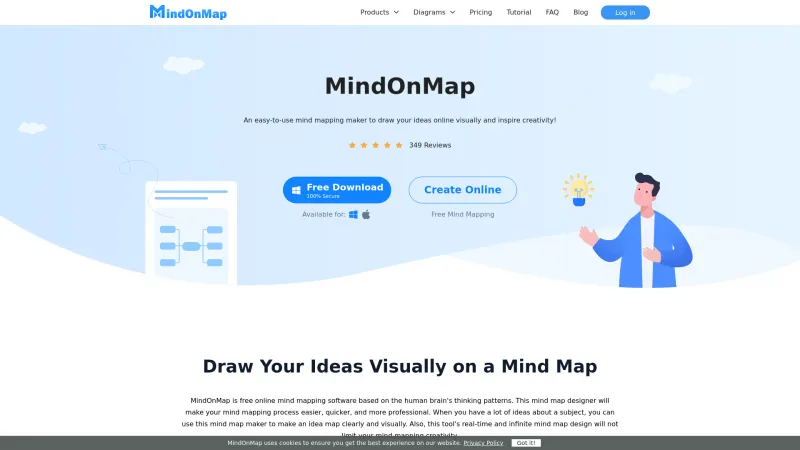 Homepage of MindOnMap