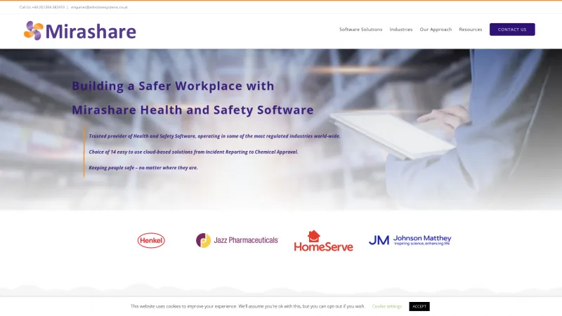 Homepage of Mirashare