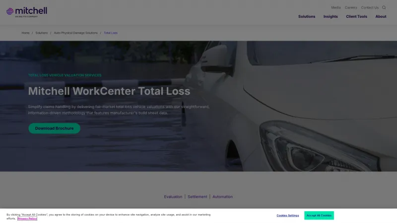 Homepage of Mitchell WorkCenter