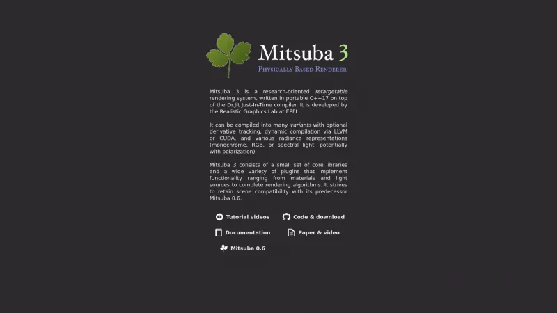 Homepage of Mitsuba