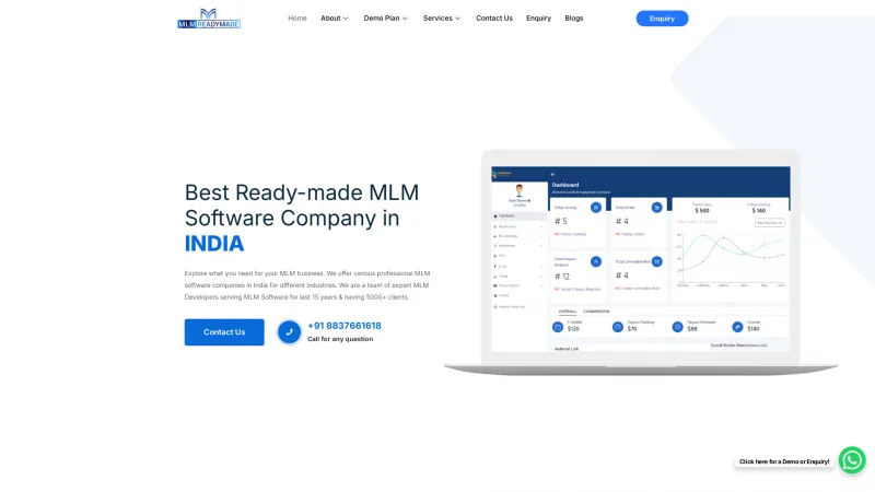 Homepage of MLM Ready Made