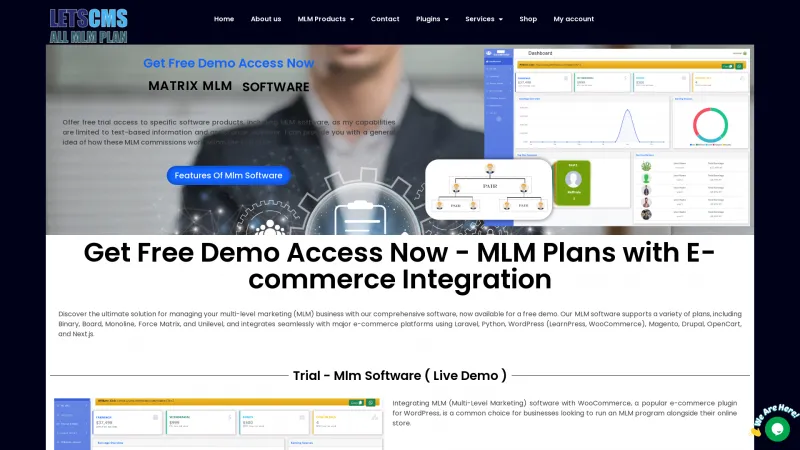 Homepage of LETSCMS MLM