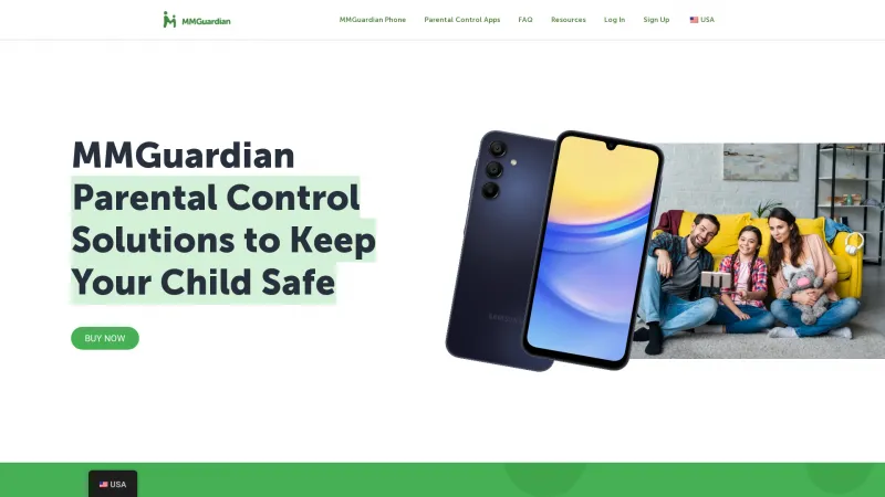 Homepage of MMGuardian