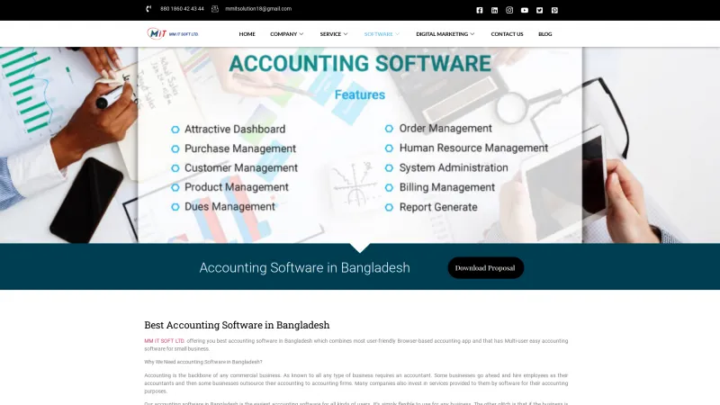 Homepage of MM IT SOFT Accounting