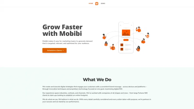 Homepage of Mobibi