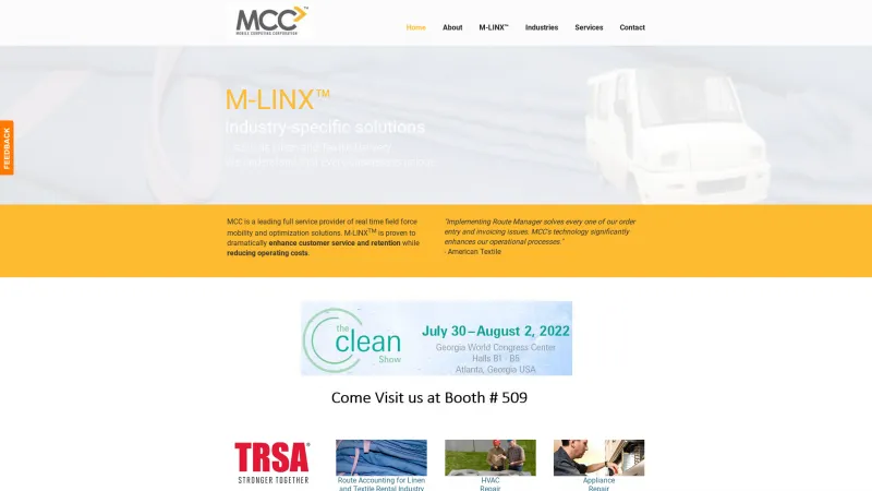 Homepage of M-LINX