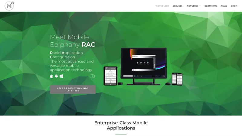 Homepage of Mobile Epiphany RAC