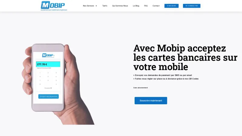 Homepage of Mobip