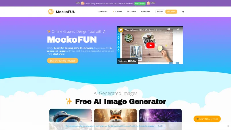 Homepage of MockoFUN