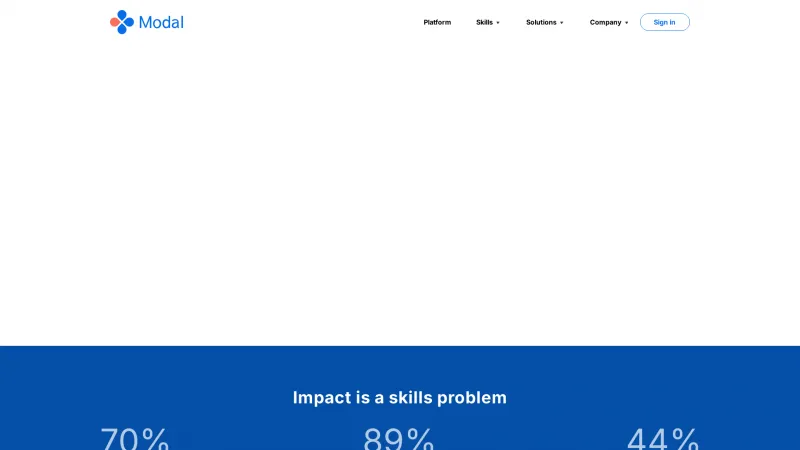 Homepage of Modal