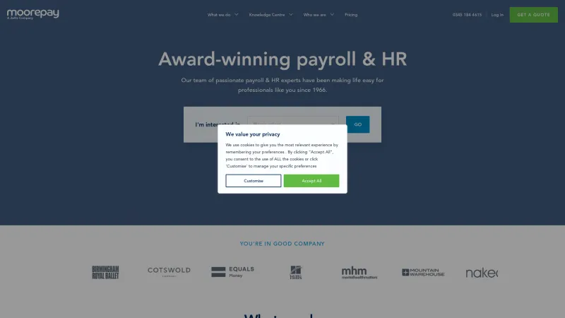 Homepage of Moorepayhr