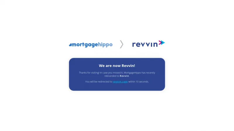 Homepage of MortgageHippo