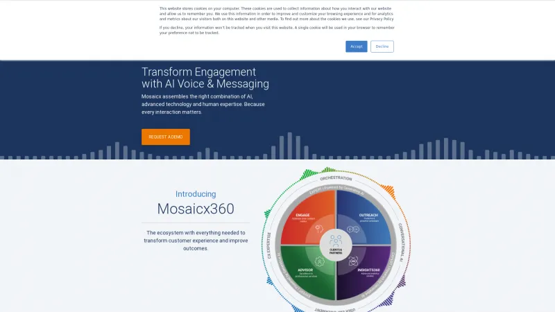 Homepage of Mosaicx