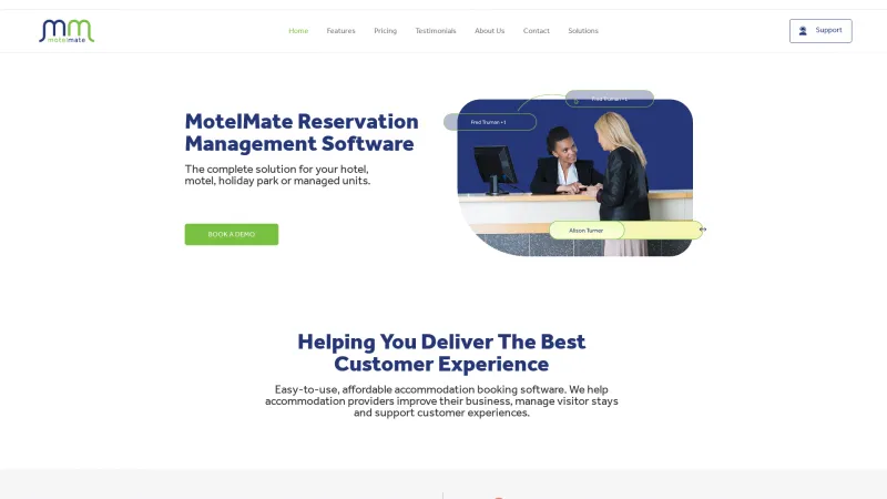 Homepage of MotelMate