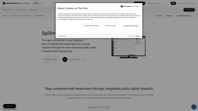 Homepage of Spillman Flex CAD