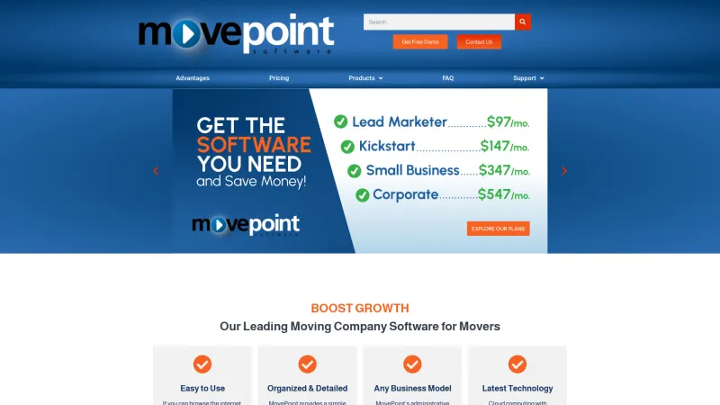 Homepage of MovePoint