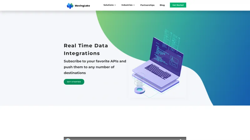 Homepage of MovingLake