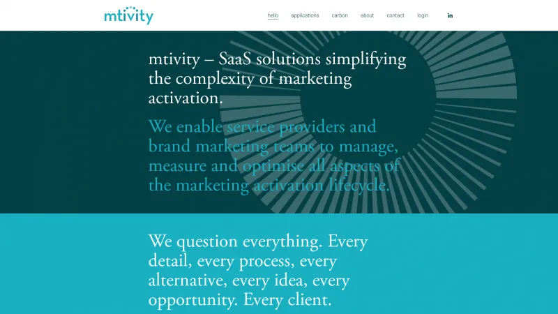 Homepage of Mtivity