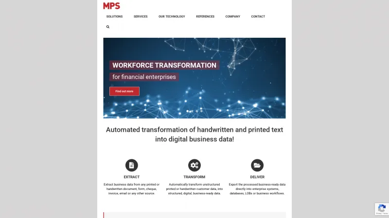 Homepage of MPS IntelliVector