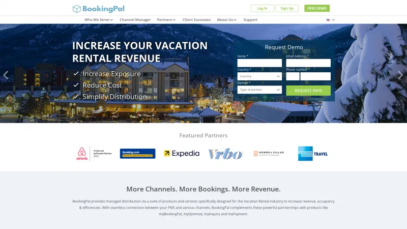 Homepage of BookingPal