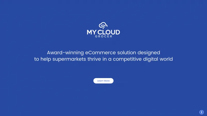 Homepage of My Cloud Grocer