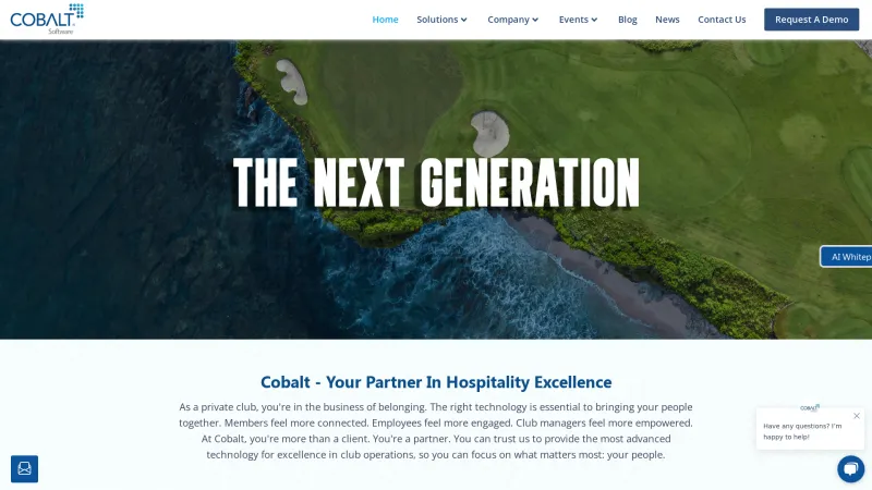 Homepage of Cobalt