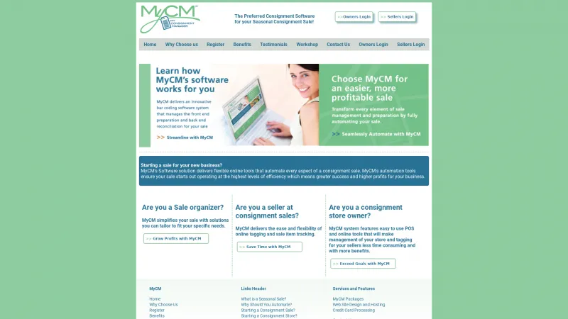 Homepage of MyCM