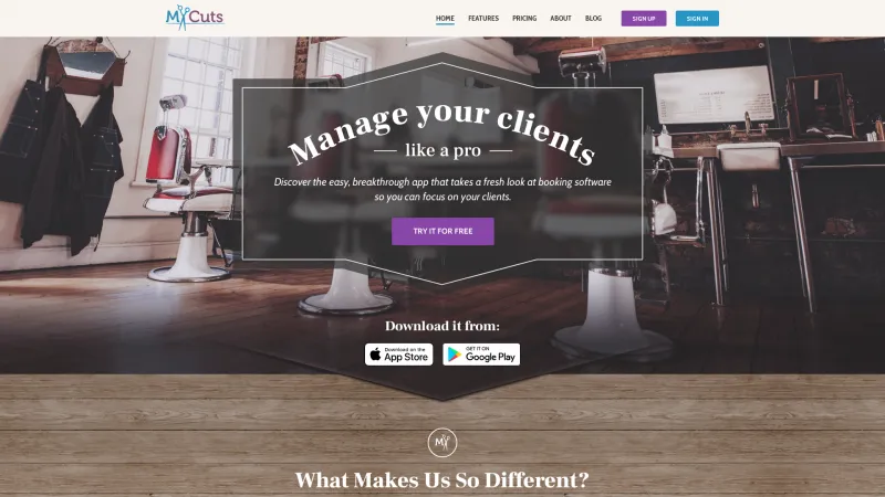 Homepage of MyCuts