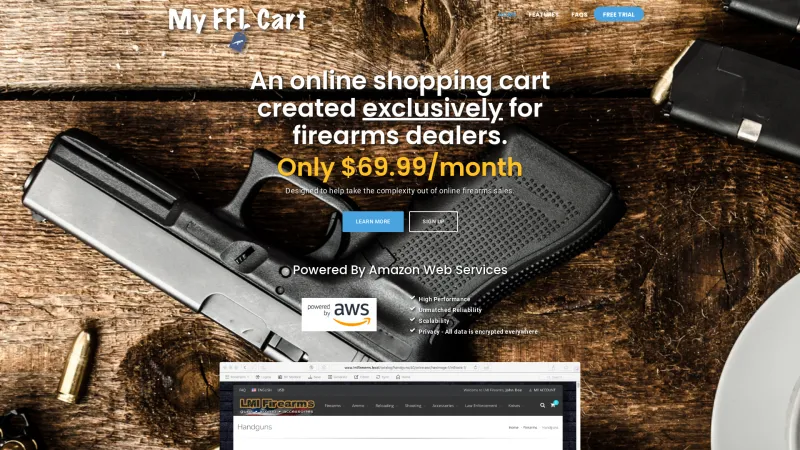 Homepage of My FFL Cart