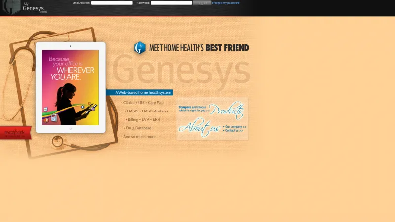 Homepage of Genesys