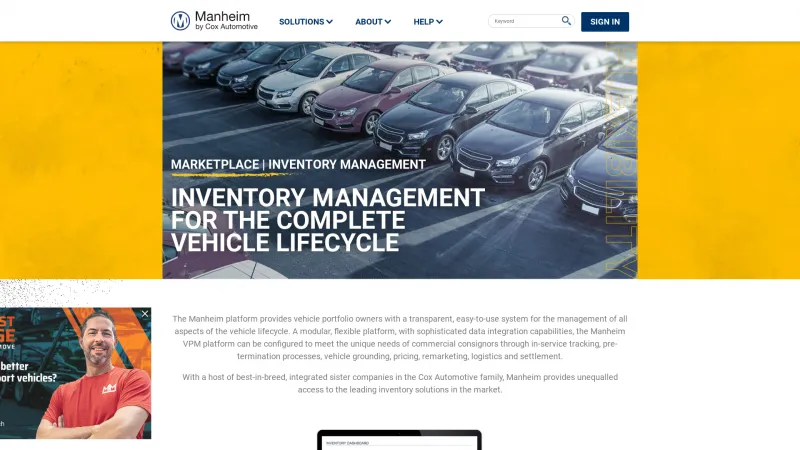 Homepage of Manheim