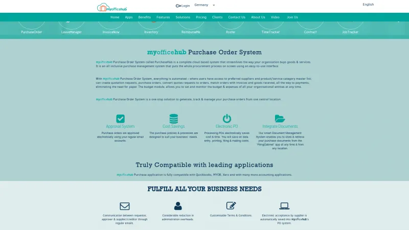 Homepage of PurchaseHub