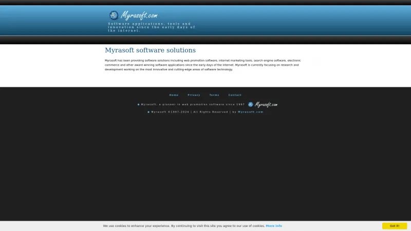 Homepage of Myrasoft Search Engine Ranker