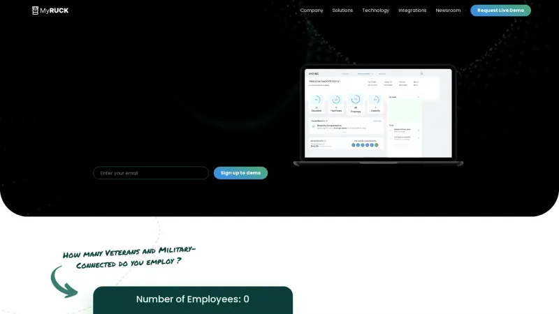 Homepage of MyRUCK