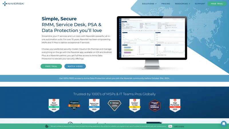 Homepage of Naverisk RMM & PSA