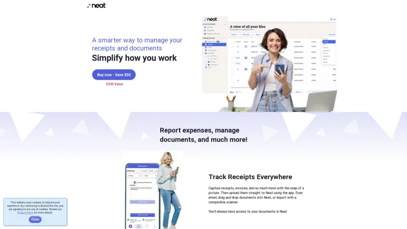 Homepage of NeatFiles