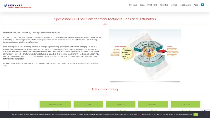 Homepage of NEHANET CRM