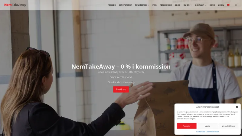 Homepage of NemTakeAway