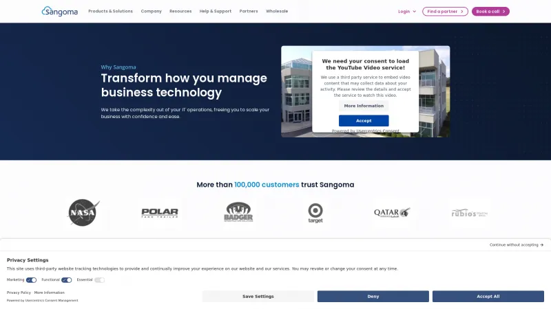 Homepage of NetFortris SD-WAN