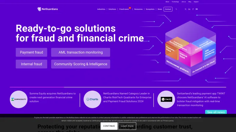 Homepage of NetGuardians