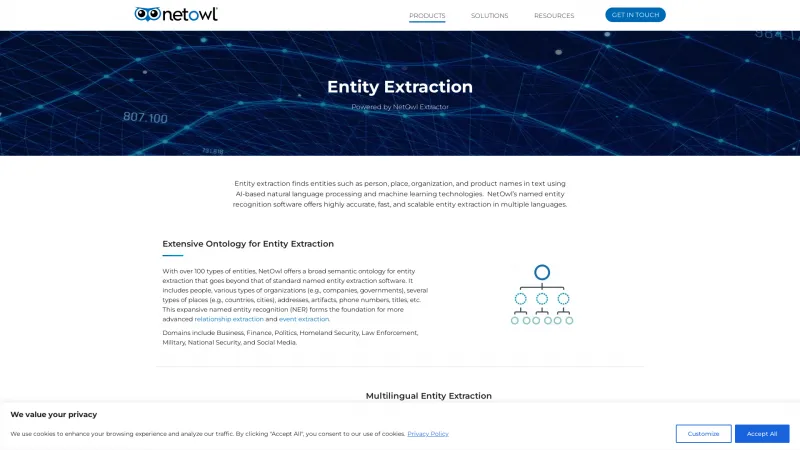 Homepage of NetOwl Extractor