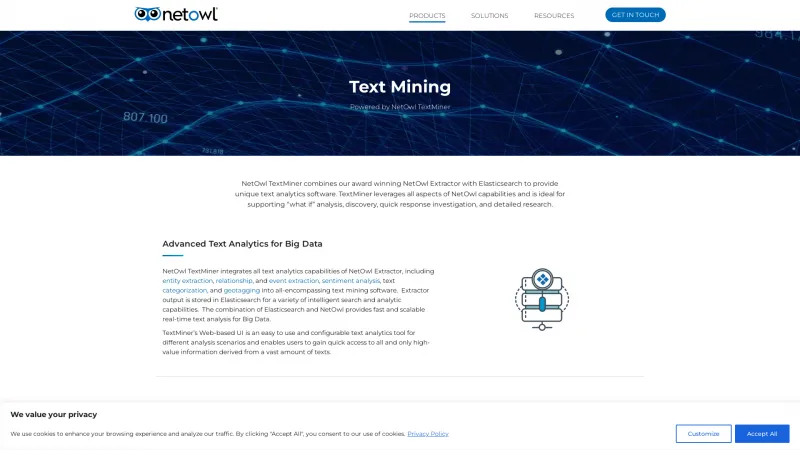 Homepage of NetOwl TextMiner